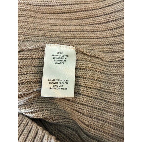 Promesa Sweater Dress Womens Size M Taupe Long Sleeve Square Neck Puff Shoulder - Picture 7 of 7
